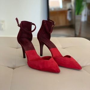 ZARA red and burgundy heel